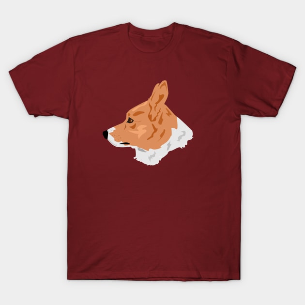 Corgi Vector Portrait T-Shirt by TaliDe